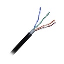METRO DE CABLE DE RED UTP CAT6 EXTERIOR NEGRO CCA 70/30