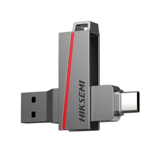 PenDrive Hiksemi 64Gb USB 3.0 USB C U3 Gris OTG HS-USB-E307C-64G