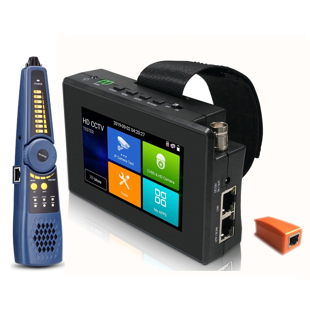 EVERSECU PROBADOR DE CCTV 5 EN 1 CON CABLE TRACER