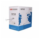 BOBINA CABLE DE RED HIKVISION UTP CAT5E DS-1LN5E-E/E INTERIOR GRIS 100% 305MTS 
