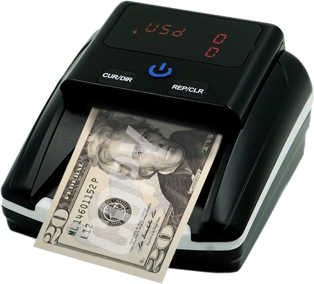 MAQUINA CONTADORA Y DETECTORA DE BILLETES FALSOS 2 MODALIDADES EURO Y DOLARES UV/MG/IR AL-130A