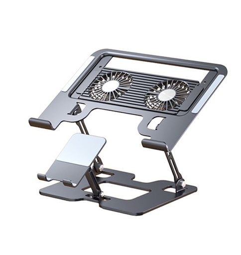 [BASE-LAPTOP-METAL] BASE PARA LAPTOP HASTA 17°+ STAND DE TELEFONO METALICA