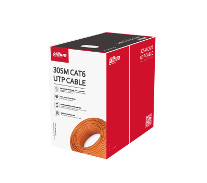 BOBINA DE CABLE UTP CAT6 INTERIORES CCA DAHUA DH-PFM922I-6UN-C 305MTS