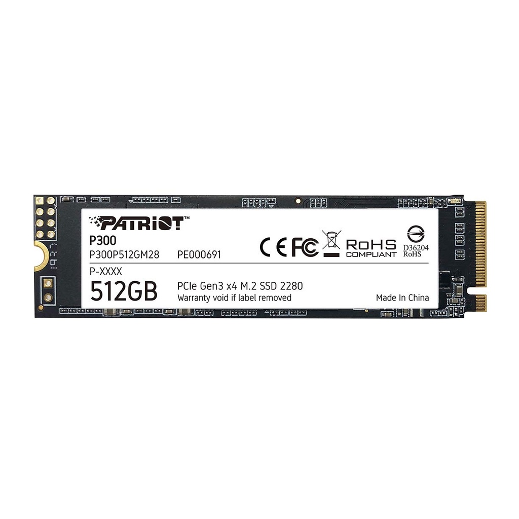 UNIDAD DE ESTADO SOLIDO M.2 NVME 512GB PATRIOT P300