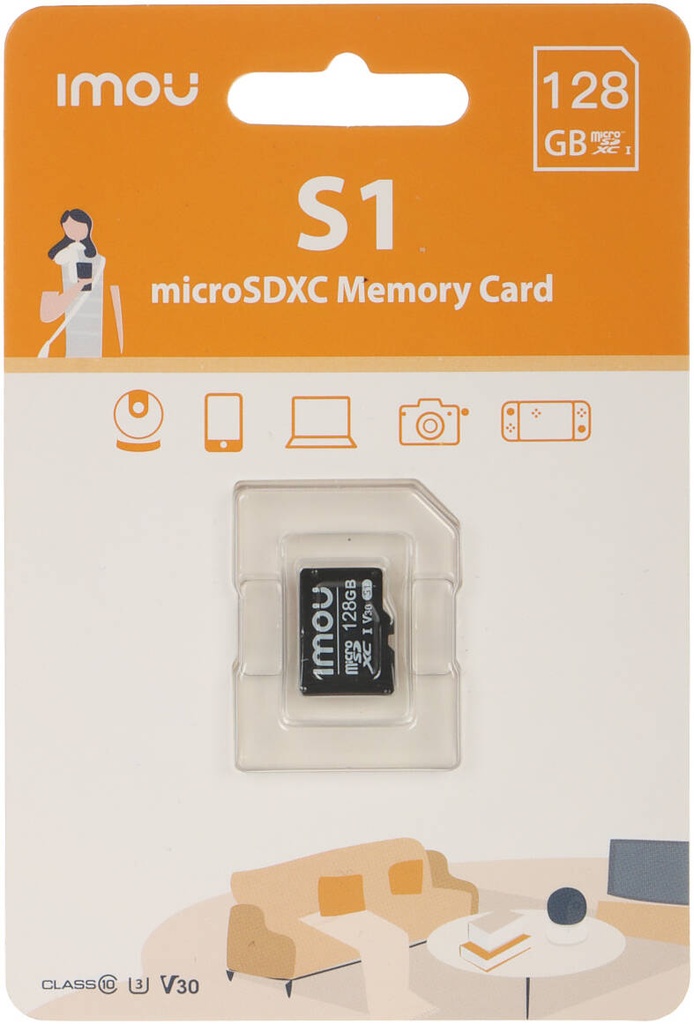 Memoria MicroSD Imou 128GB Modelo ST2-128-S1 Clase 10
