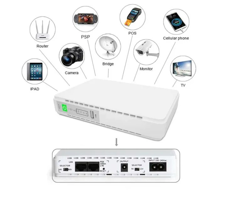 MINI UPS DC TBH POE-632E 10000 MAH 17W