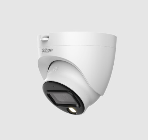 CAMARA DOMO FULL COLOR 20 METROS DAHUA 2MP 1080P DH-HAC-HDW1209CLQN-LED PLASTICA EXTERIOR 2.8 MM