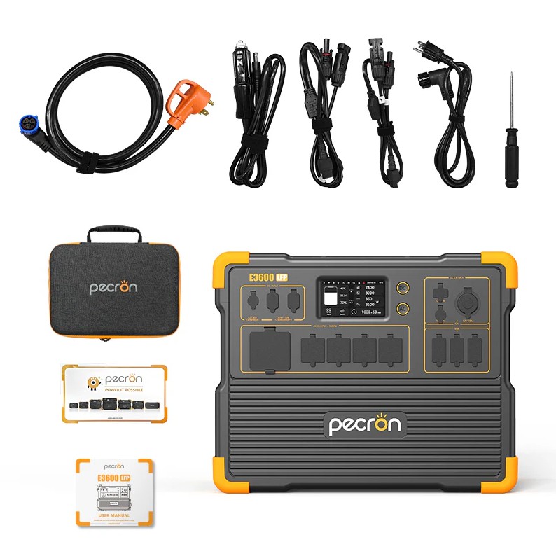 ESTACION DE PODER PORTATIL 3600W AC 3072W/H LITIO E3600LFP PECRON