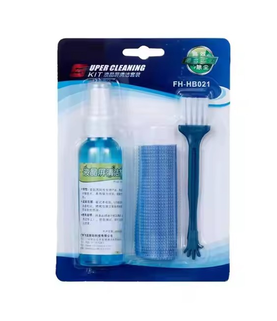 LIMPIADOR DE PANTALLAS CON PAÑO Y BROCHA