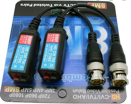 VIDEO BALUN CLIP 8MP CON ORGANIZADOR