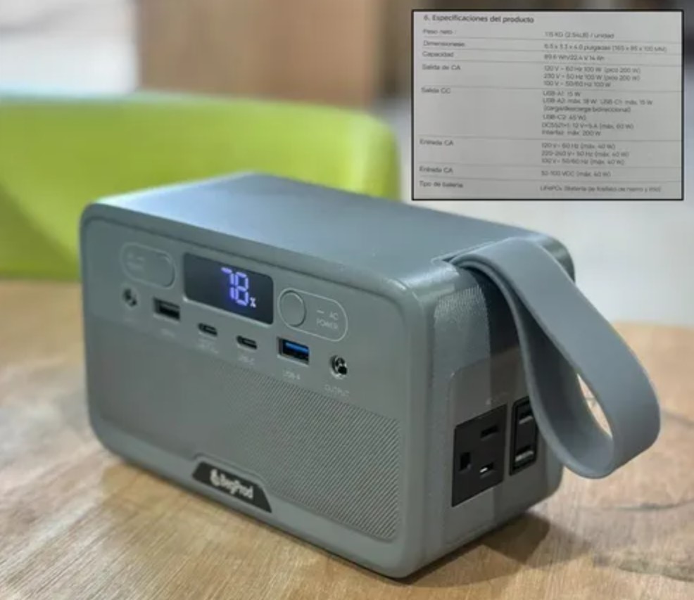 INVERSOR PORTATIL BEGPROD R100 100W SIN PANEL