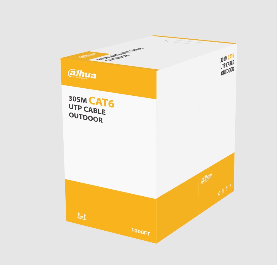 BOBINA DE CABLE UTP CAT6 EXTERIORES DAHUA DH-PFM922-6UN CCA 70/30 305MTS