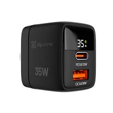CARGADOR DE PARED KLIP 35W USB-C PD3.0 + USB-A QC3.0 AB300KLX45