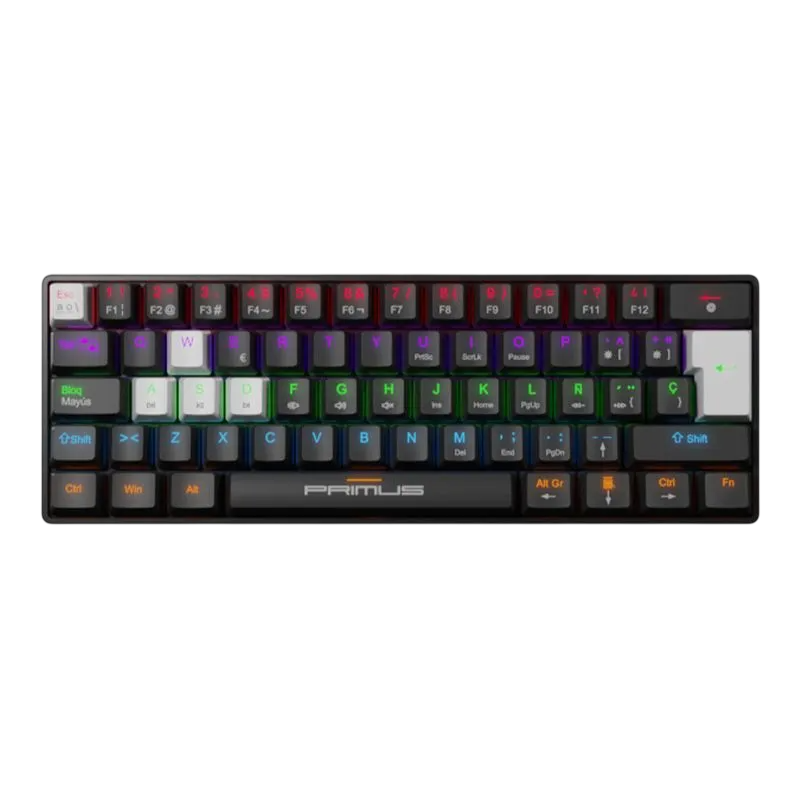 TECLADO GAMING PRIMUS MECANICO USB CON CABLE NEGRO ID011PGL15
