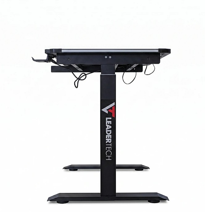 MESA PARA COMPUTADORA LEADERTECH NEGRA CON MOTOR AJUSTABLE