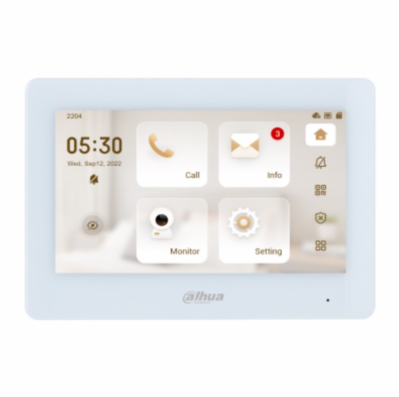 PANTALLA PARA CONTROL DE ACCESO DAHUA WIFI 6 CANALES DE ALARMA DHI-VTH5421HW-W