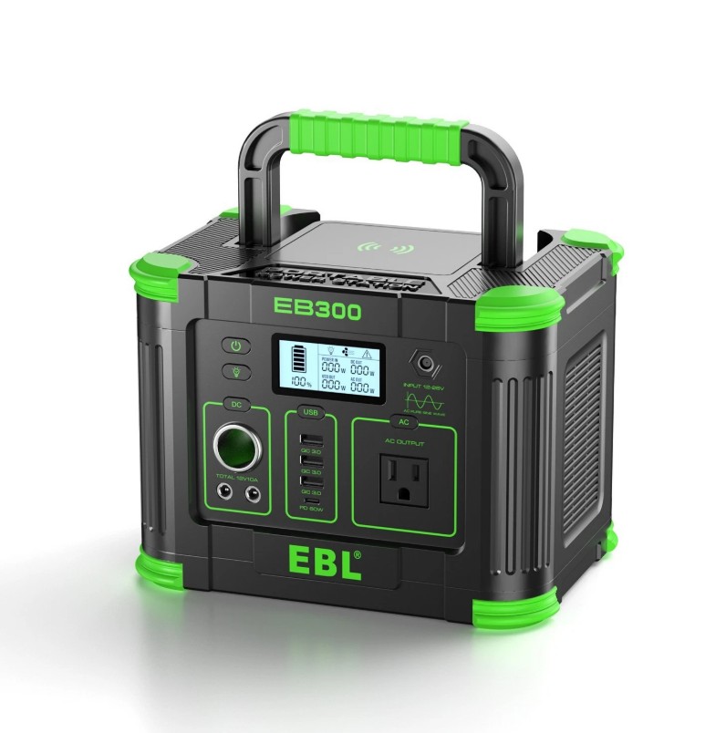 ESTACION DE PODER PORTATIL 330W AC 288.6W/H LiFePo4 EB300