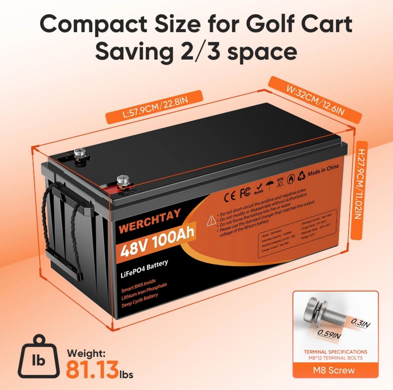BATERIA DE LITIO LIFEPO4 51.2V VOLTIOS 100AH