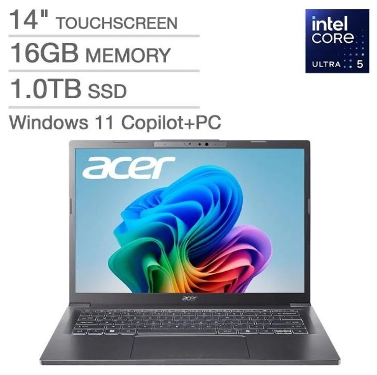 LAPTOP I5 ULTRA 226V 16GB RAM DDR5 1TB ACER A14-52MT-59DP GRADO AAA