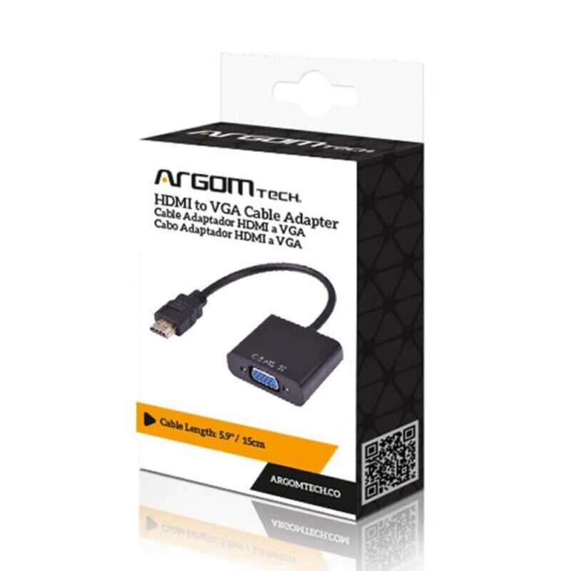 CABLE ADAPTADOR DISPLAY PORT MACHO A VGA HEMBRA MARCA A ARGOM ARG-CB-0056