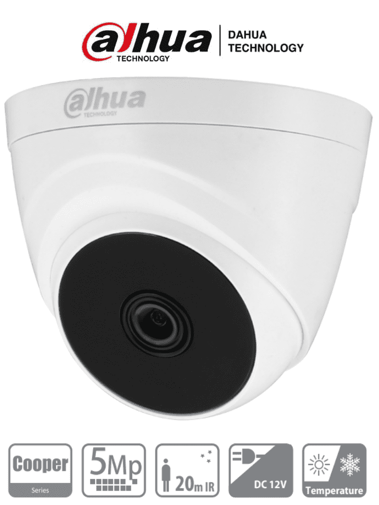 CAMARA DOMO DAHUA 5MP 3K DH-HAC-T1A51N PLASTICA INTERIOR 2.8 MM