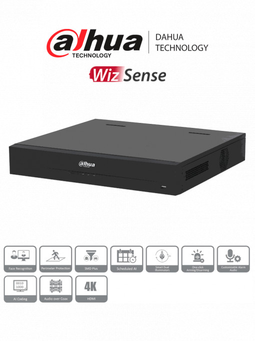 DVR 16 CANALES DAHUA 4K DH-XVR5116H-4KL-I3/T WIZSENSE HD