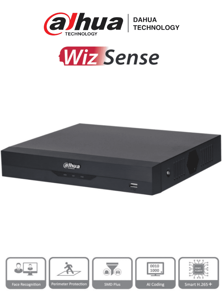 DVR 08 CANALES DAHUA 3K 5MP DH-XVR5108HS-I3 WIZSENSE HD