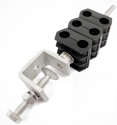 [ABRAZADERA] GRAPA ABRAZADERA PARA FIBRA OPTICA Y CABLE COAXIAL 14MM Y 7MM