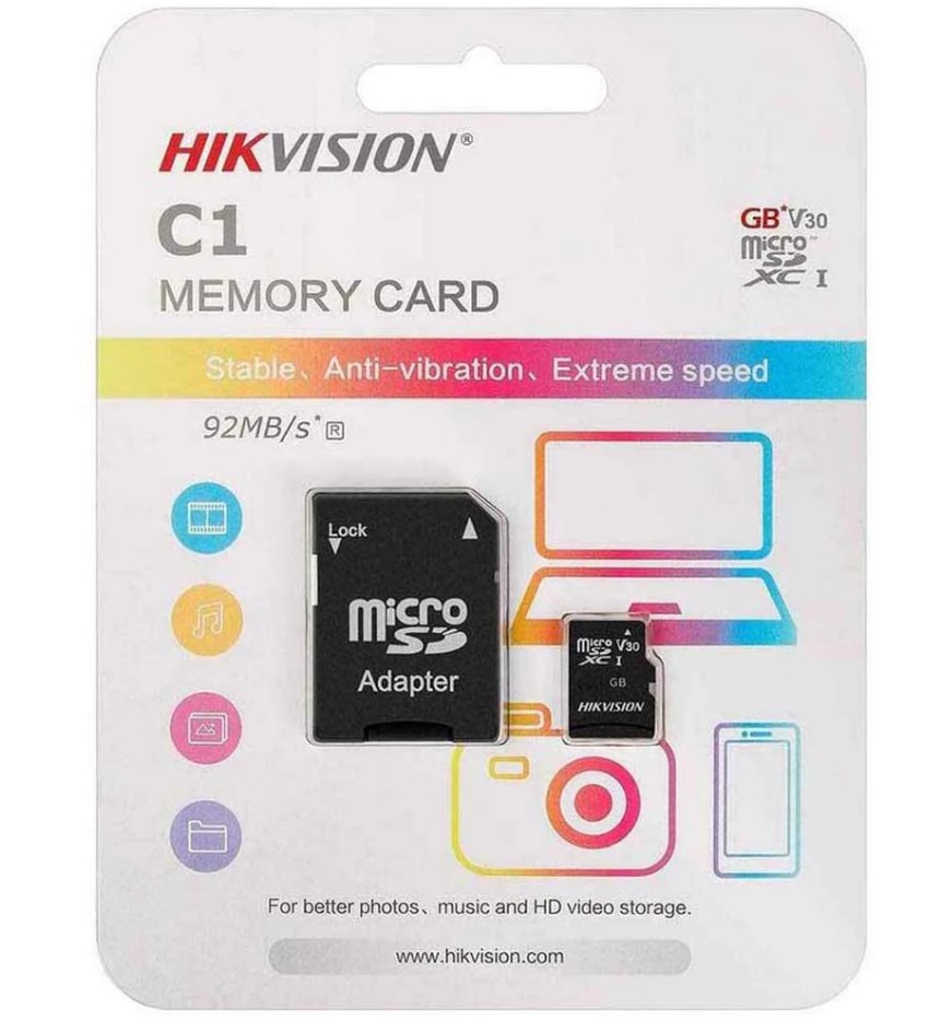 Memoria MicroSD Hikvision 64GB Clase 100 Modelo HS-TF-C1