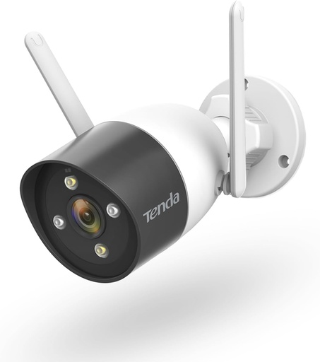 [CT6] CAMARA INALAMBRICA TENDA CT6 2K 3 MP HD TIPO BALA EXTERIOR COLOR 24 HORAS