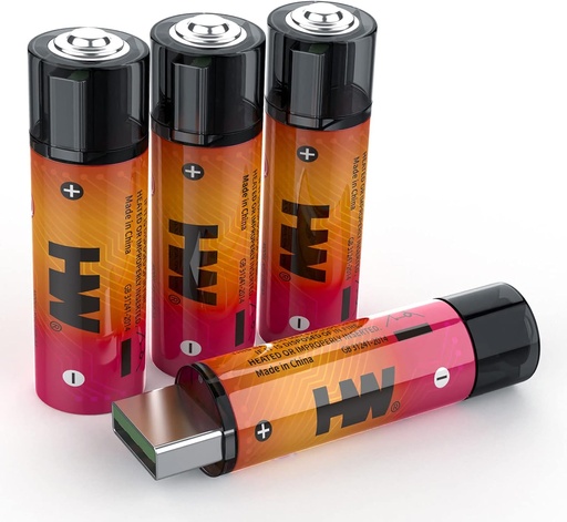 [USB-AA] BATERIA AA PAQUETE 4 1.5 V RECARGABLE USB