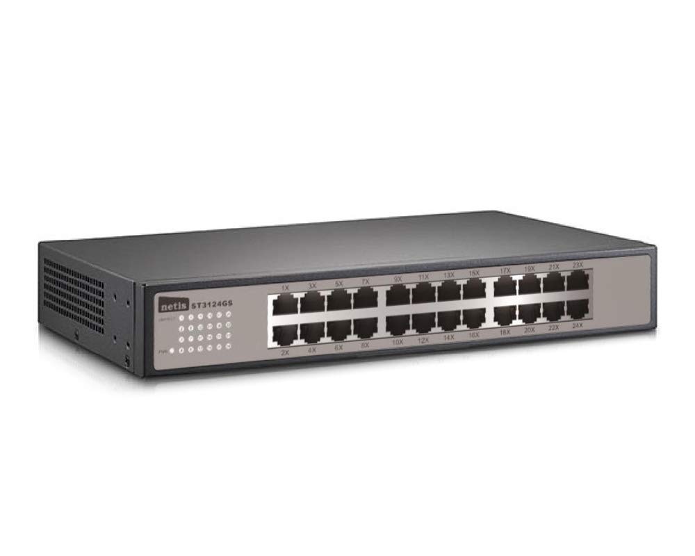 SWITCH 24 PUERTOS GIGABIT RACKEABLE NETIS ST3124GS