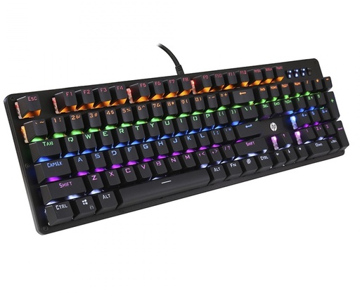 [GK100F] TECLADO MECANICO USB HP NEGRO+RGB GAMING GK100F