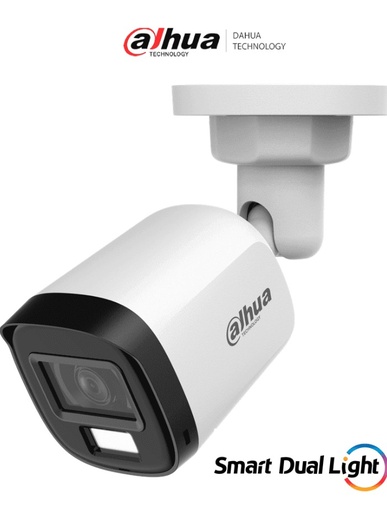 [DH-HAC-B1A21N-U-IL-A] CAMARA BALA DAHUA 2MP 1080P HAC-B1A21N-U-IL-A PLASTICA DUAL LIGHT MICROFONO EXTERIOR 2.8 MM