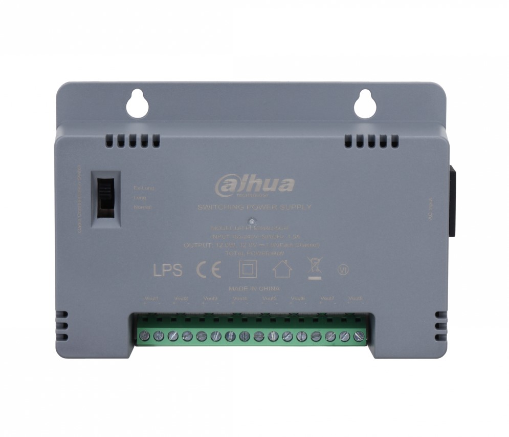 FUENTE DE PODER CENTRALIZADA 8 SALIDAS 3 MODOS 60W DAHUA DH-PFM344D-8CH-US