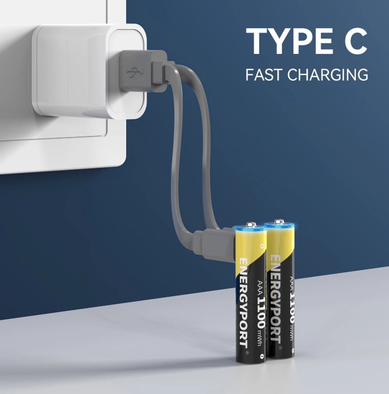 BATERIA AAA 1.5 V RECARGABLE PUERTO TIPO C 300mWh