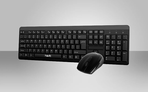 [KB260GCM] COMBO TECLADO/MOUSE INALAMBRICO HAVIT KB260GCM NEGRO