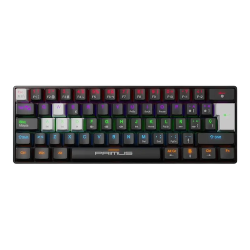 [PKS-S060G-S] TECLADO GAMING PRIMUS MECANICO USB CON CABLE NEGRO ID011PGL15