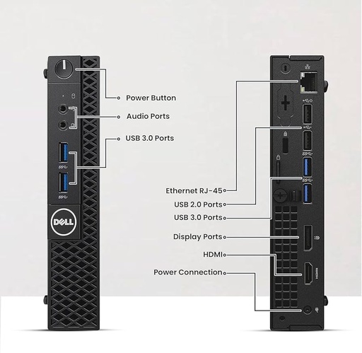 [DELL-3050-256GB-6TA] COMPUTADOR I5 6TA GEN 08GB RAM DDR4 256GB DELL OPTIPLEX MICRO 3050 I5-6500