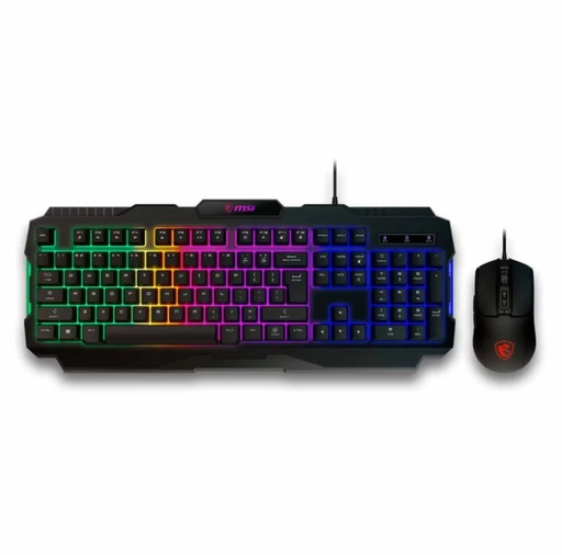 [GK100 S11-04US20L-HH9] COMBO TECLADO - MOUSE - MSI FORCE GK100 S11-04US20L-HH9 RGB
