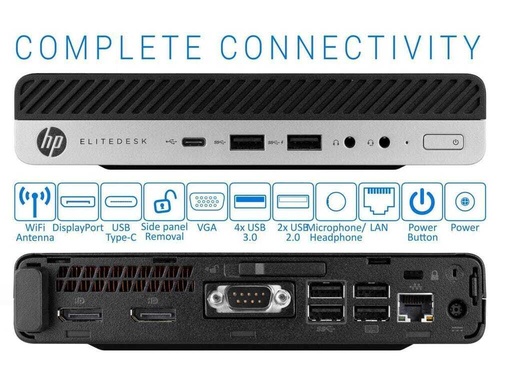 [800-600G3-USFF] COMPUTADOR I5 6TA GEN 08GB RAM DISCO HP ELITEDESK 800 600 G3 2.90GHZ I5-6500 REPOTENCIADO