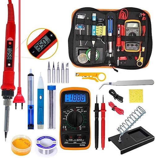 [FK-908] KIT TECNICO CAUTIN PIQUETA ESTAÑO MULTIMETRO FK-908